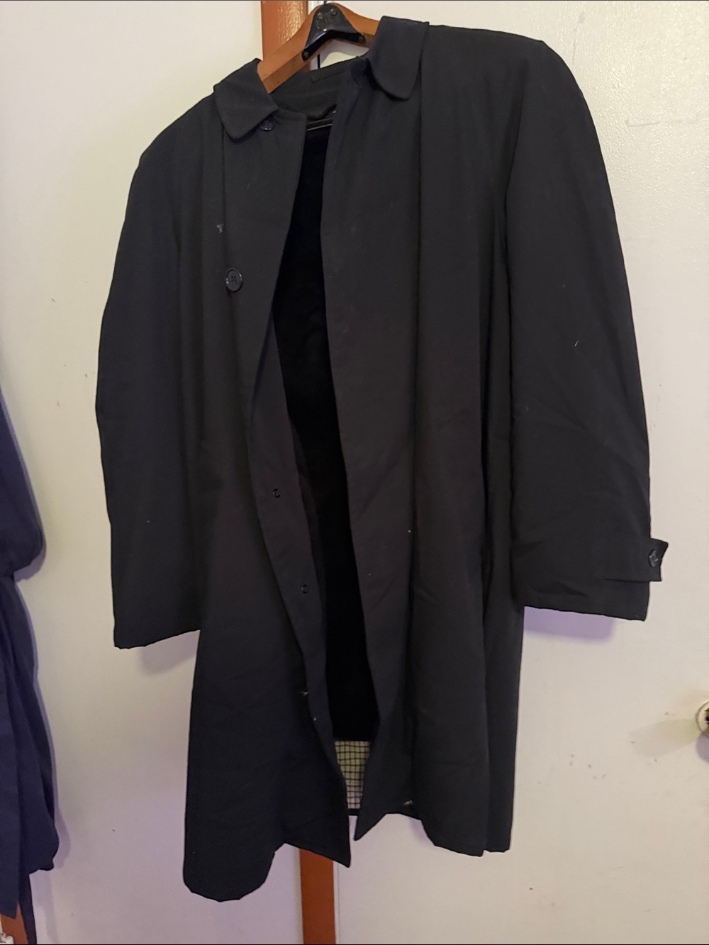 Mens topcoat with warm lining